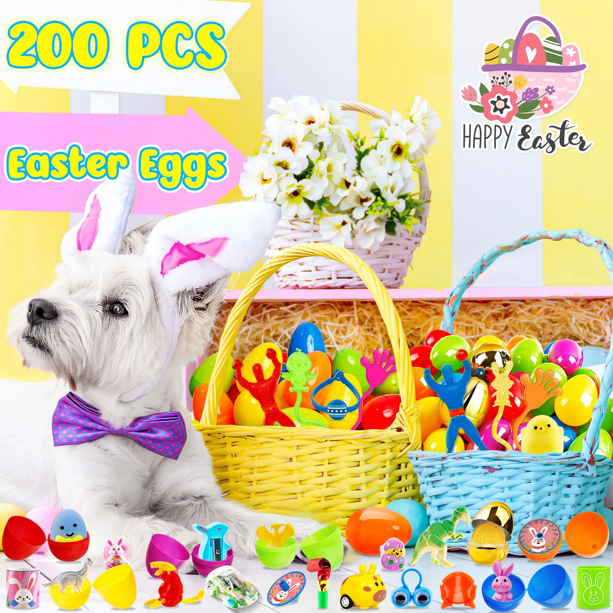 Adisher safe plastic Easter eggs designed for kids.