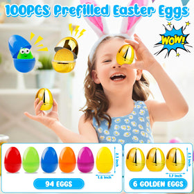 Adisher safe plastic Easter eggs with smooth edges for safe play