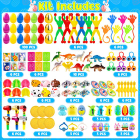 Adisher eggs conceal a variety of toys to delight kids during hunts