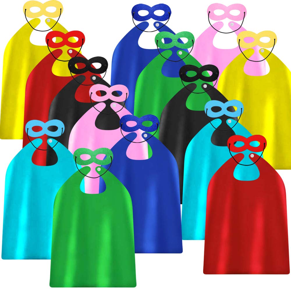 ADJOY kids capes folded in satin for silky, comfortable pretend play.