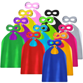 ADJOY kids superhero cape front view with satin finish for imaginative play
