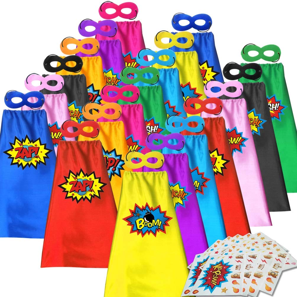 ADJOY superhero capes in vibrant colors for imaginative dress up
