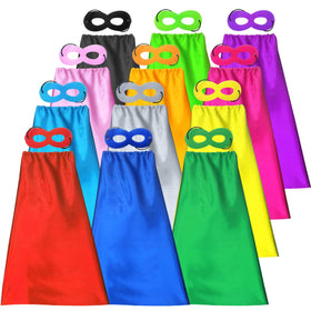 ADJOY superhero capes bulk pack for kids' birthdays and pretend play.