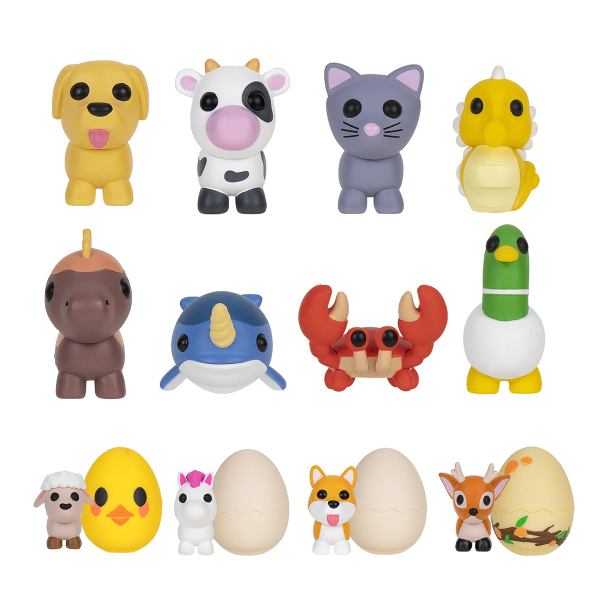 Adopt Me! 10-pack Series 1 mystery pets box for play and display.