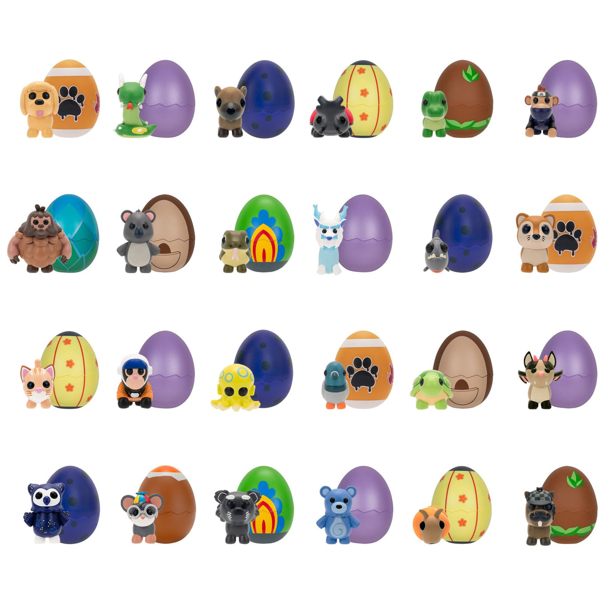 Adopt Me virtual item code included with each figure for in-game customization.
