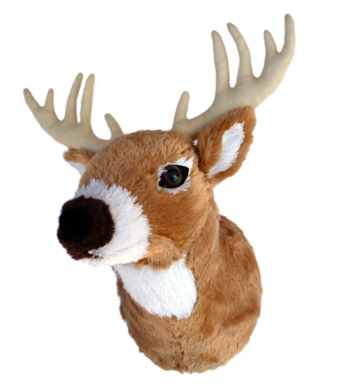 Adore Boone Whitetail Deer walltoy front view shows soft, squeezable plush for playtime.
