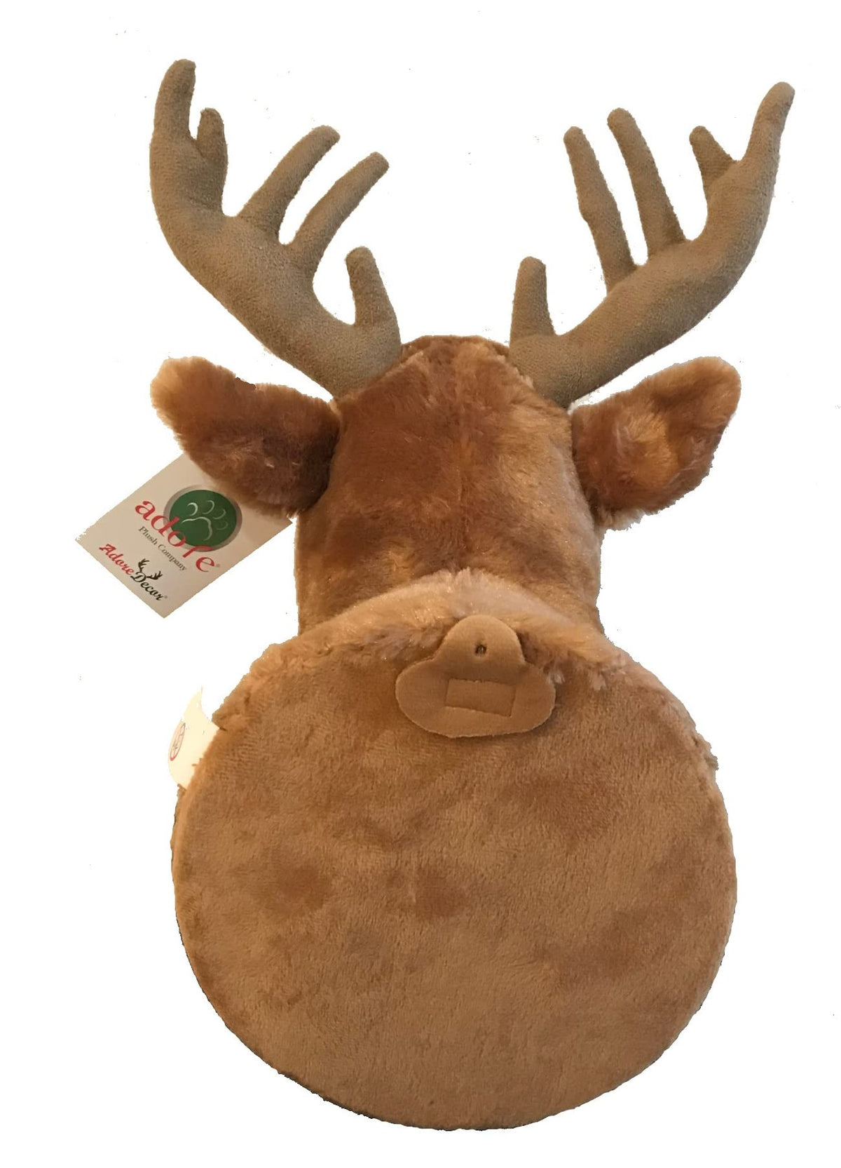 Adore Boone Whitetail Deer walltoy mounted back view demonstrates easy wall mounting and decorative appeal.
