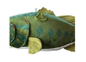 Adore Cranky largemouth bass plush wallmount, easy to hang on wall or ceiling with loops