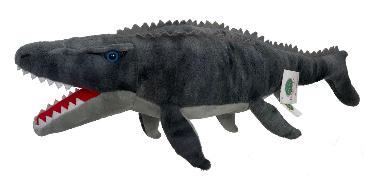 Adore Plush Moby Mosasaurus plush, 21-inch, ideal for imaginative play and cozy cuddles.