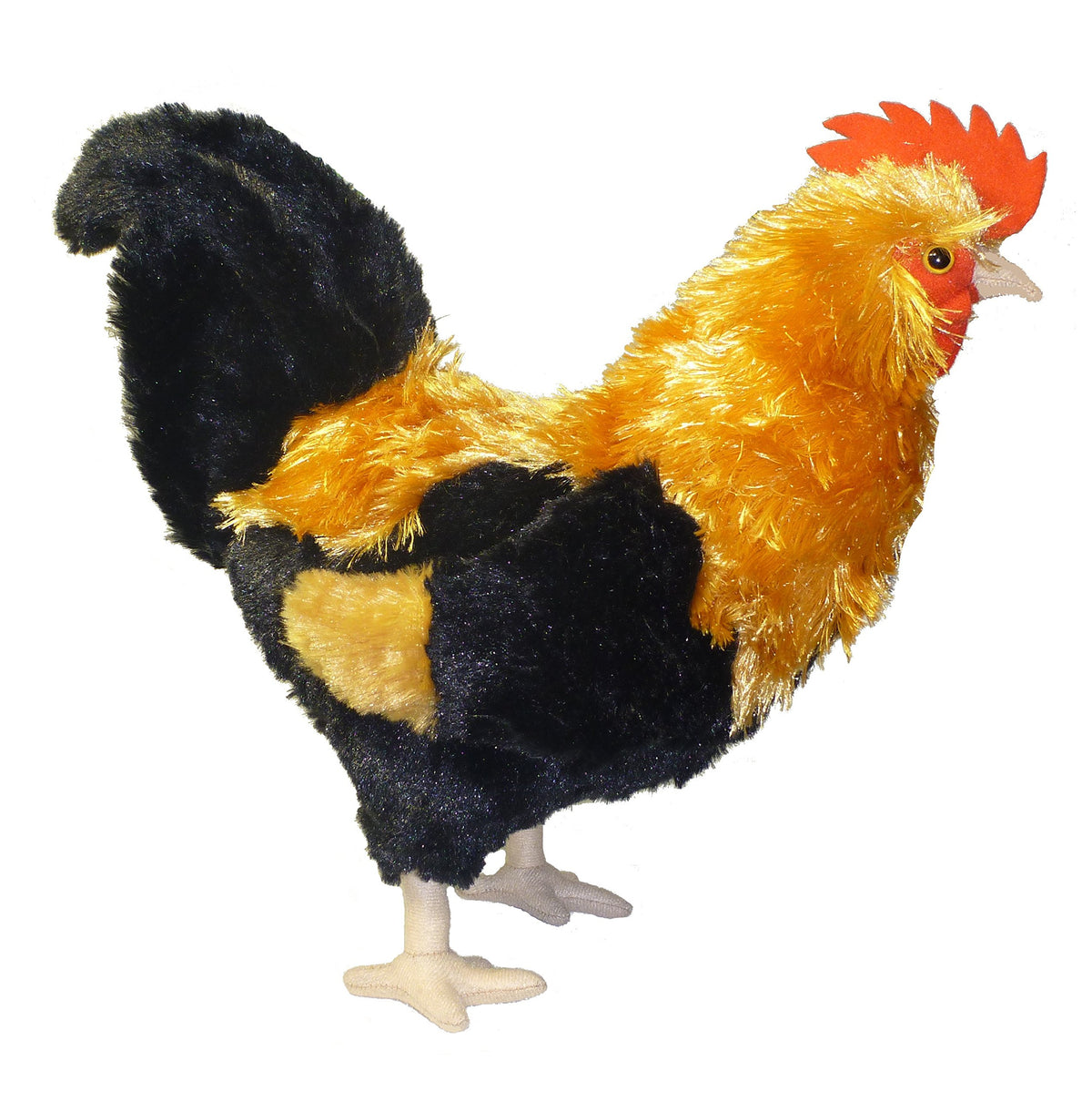 Adore Plush Company Valiant Rooster plush with bendable legs, ideal for imaginative play and display