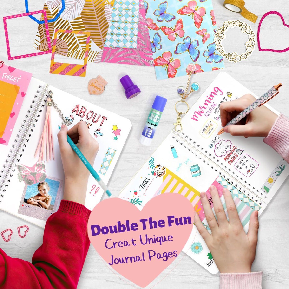 ADUSRIZ journal kit accessories arranged for quick crafting and planning.