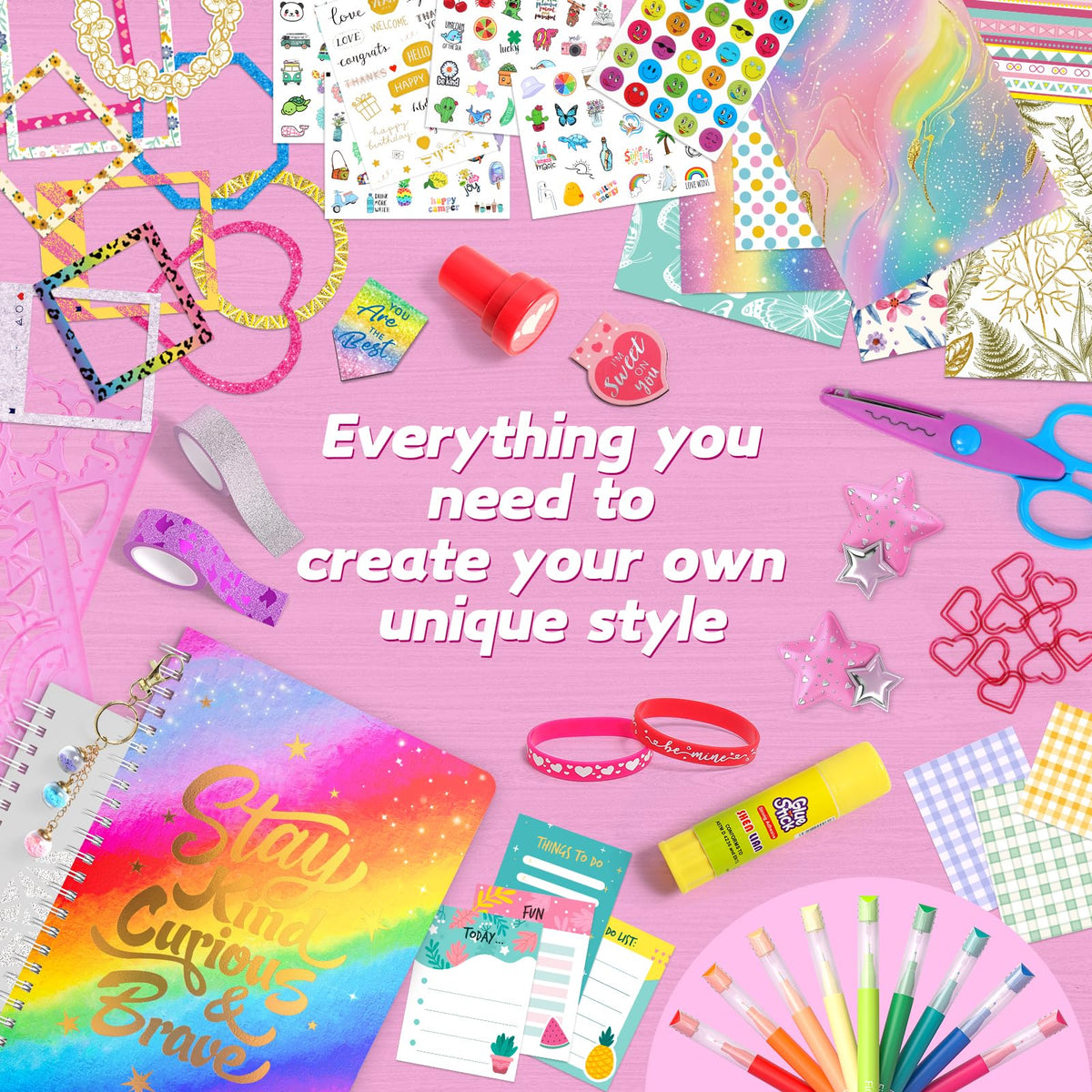 ADUSRIZ DIY Journal Kit colorful pens for bold writing and doodling