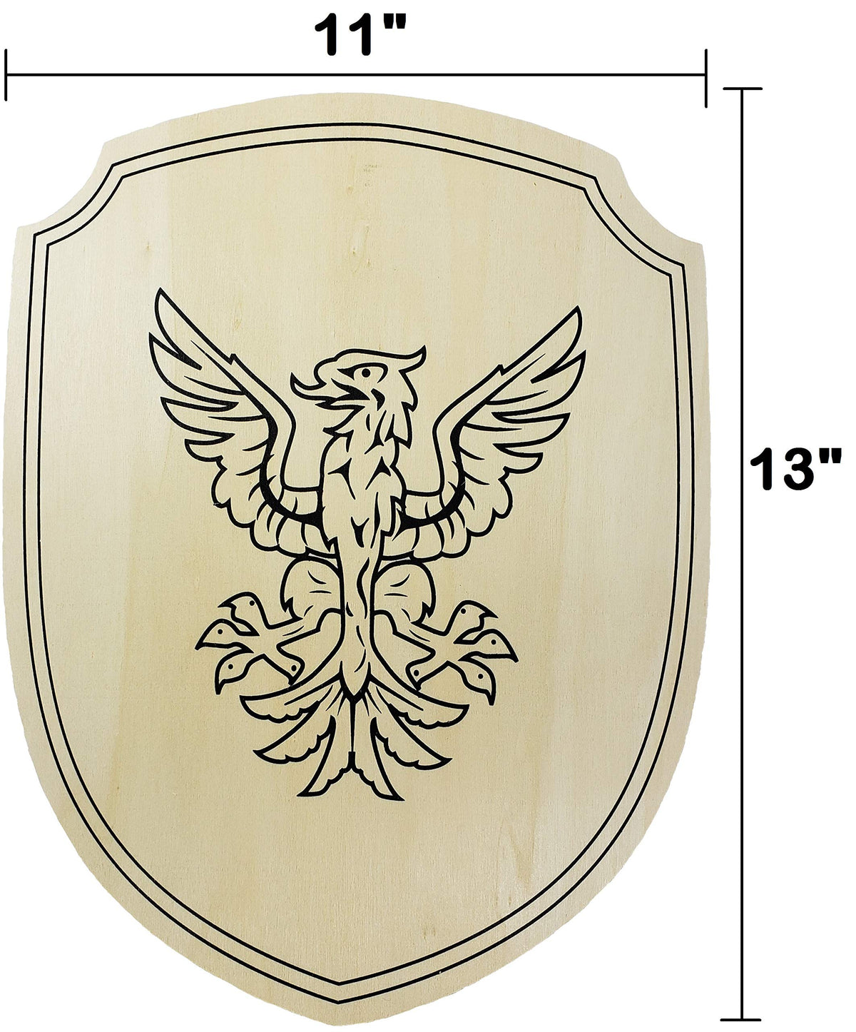 Adventure Awaits! Lightweight wooden shield with compact form for imaginative quests.