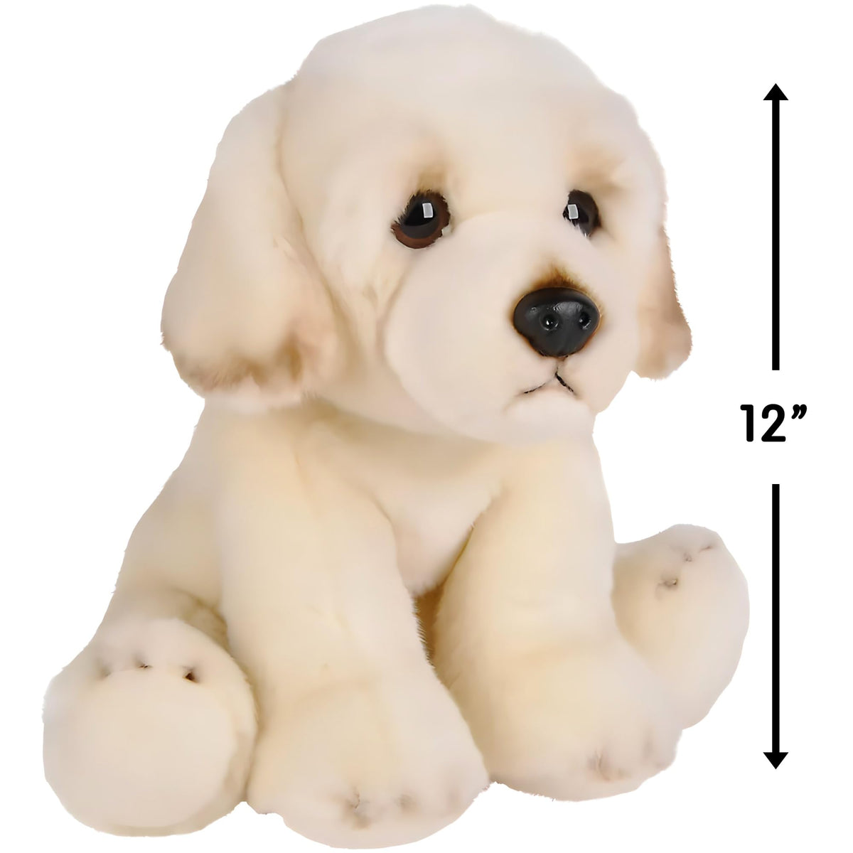 Adventure Planet Golden Retriever Plush close-up of soft fur for comforting hugs.