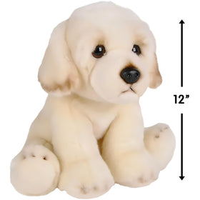 Adventure Planet Golden Retriever Plush close-up of soft fur for comforting hugs.