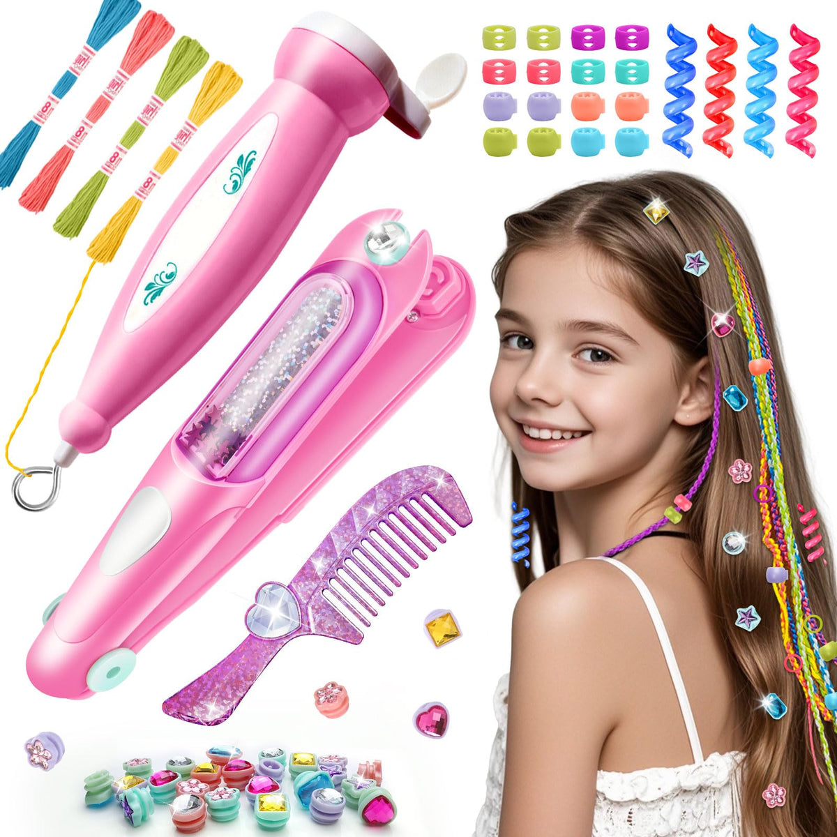 ADXVR hair gem stamper kit adds quick sparkling accents to hair