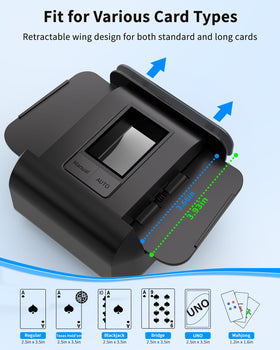 ADZERD shuffler in manual mode for precise card handling.