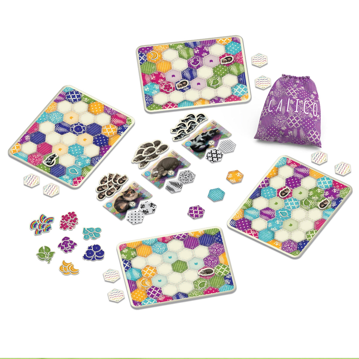 AEG Calico cat tokens displayed to attract cuddly companions