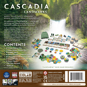 AEG Cascadia expansion landmarks cards enable dynamic end-game scoring and strategic choices.