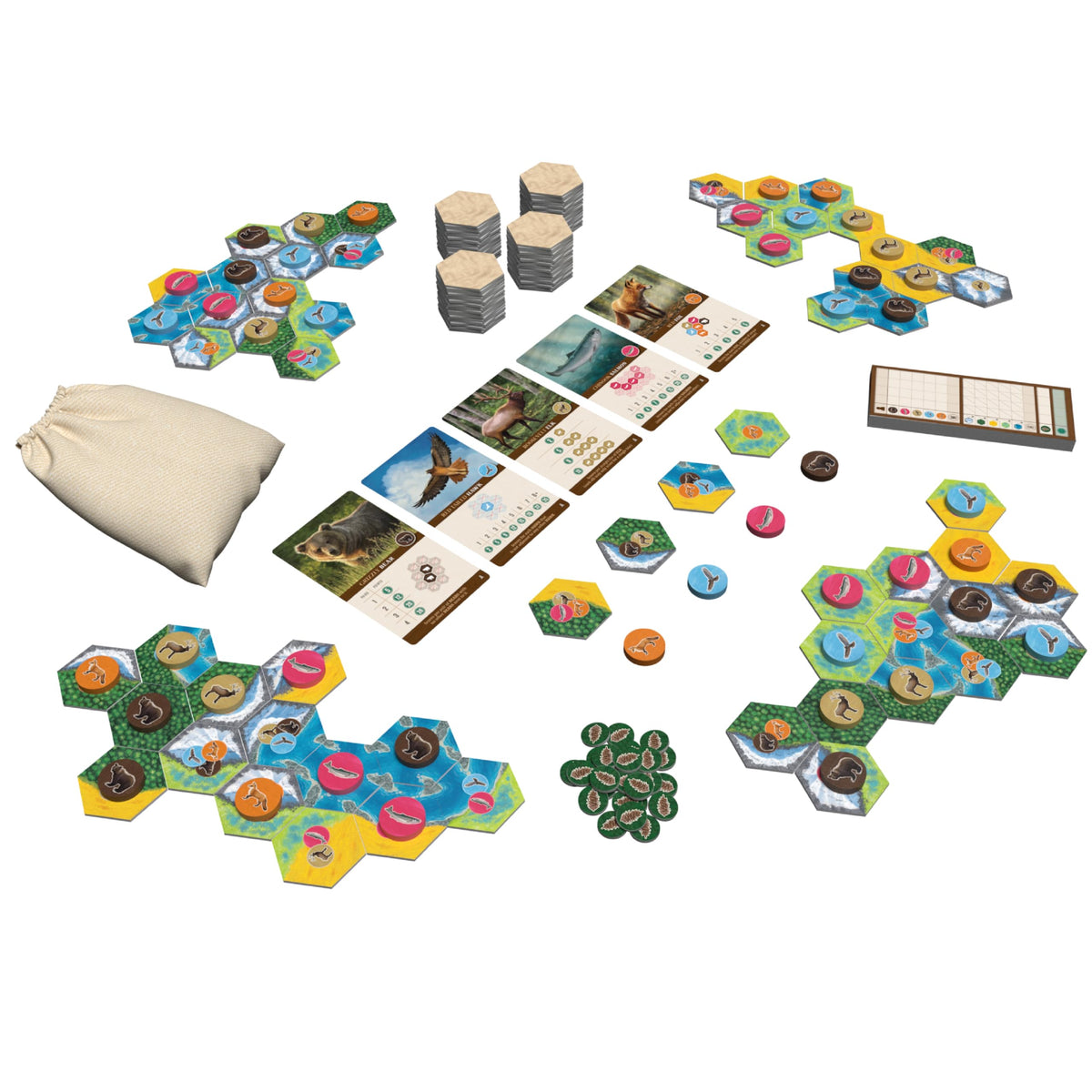 AEG Cascadia player board displaying evolving ecosystem and planning area.