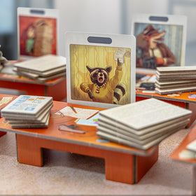 AEG Fit to Print game components image showcases tiles and tokens