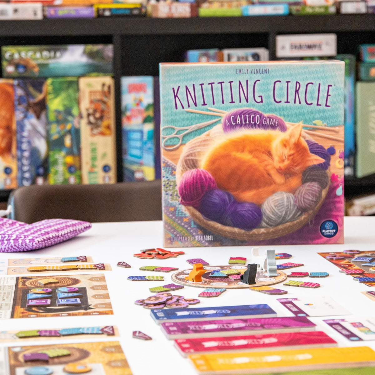 AEG Knitting Circle garment cards highlight cozy outfit possibilities