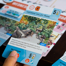 AEG Let's Go! to Japan week itinerary tiles, helping players organize a dream vacation.
