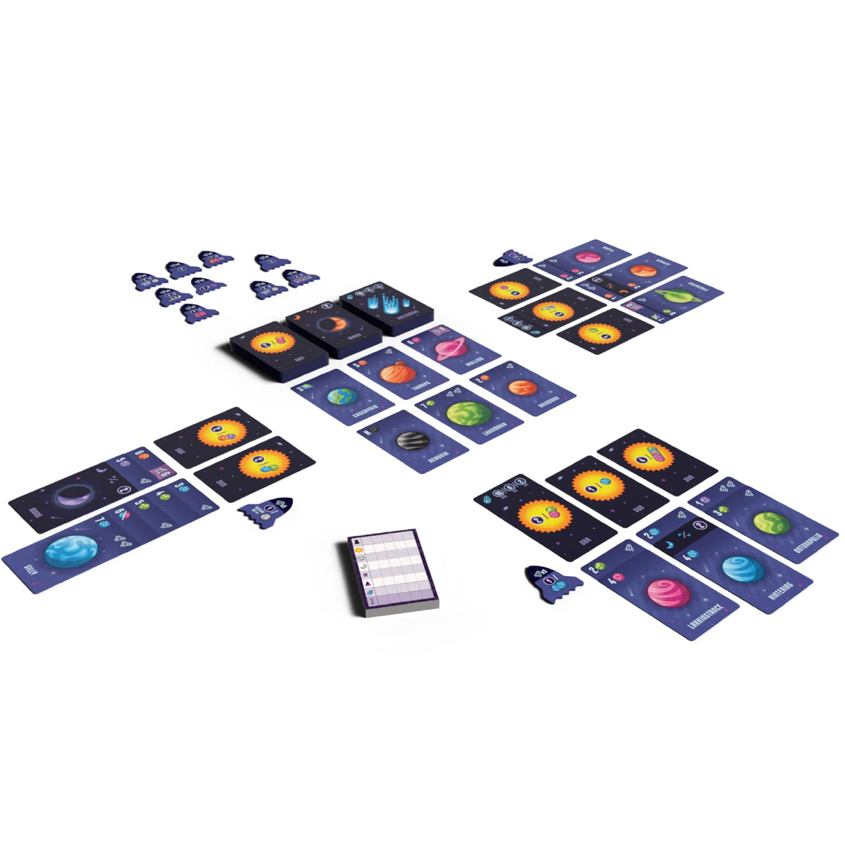 AEG Point Galaxy rocket tokens ready for collecting upgrades.
