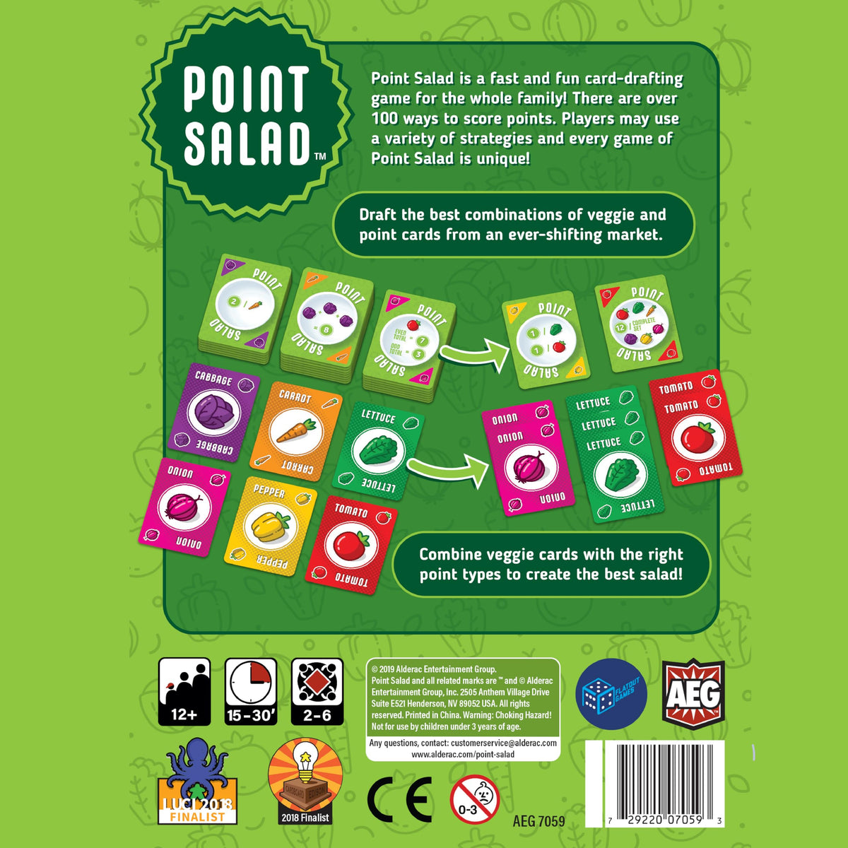 AEG Point Salad cards drafting in action showing fast play