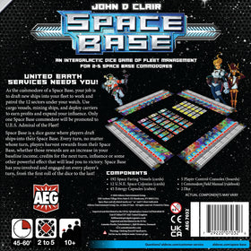 AEG Space Base engine-building action shows converting rolls into resources.