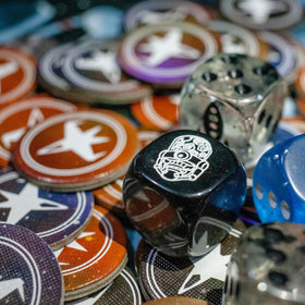 AEG Space Base game-night setup illustration invites quick rounds.