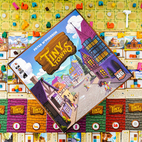 AEG Tiny Towns: simultaneous drafting keeps play moving.