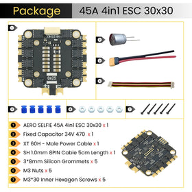 AERO SELFIE 45A 4in1 ESC robust protection for safe and reliable flights