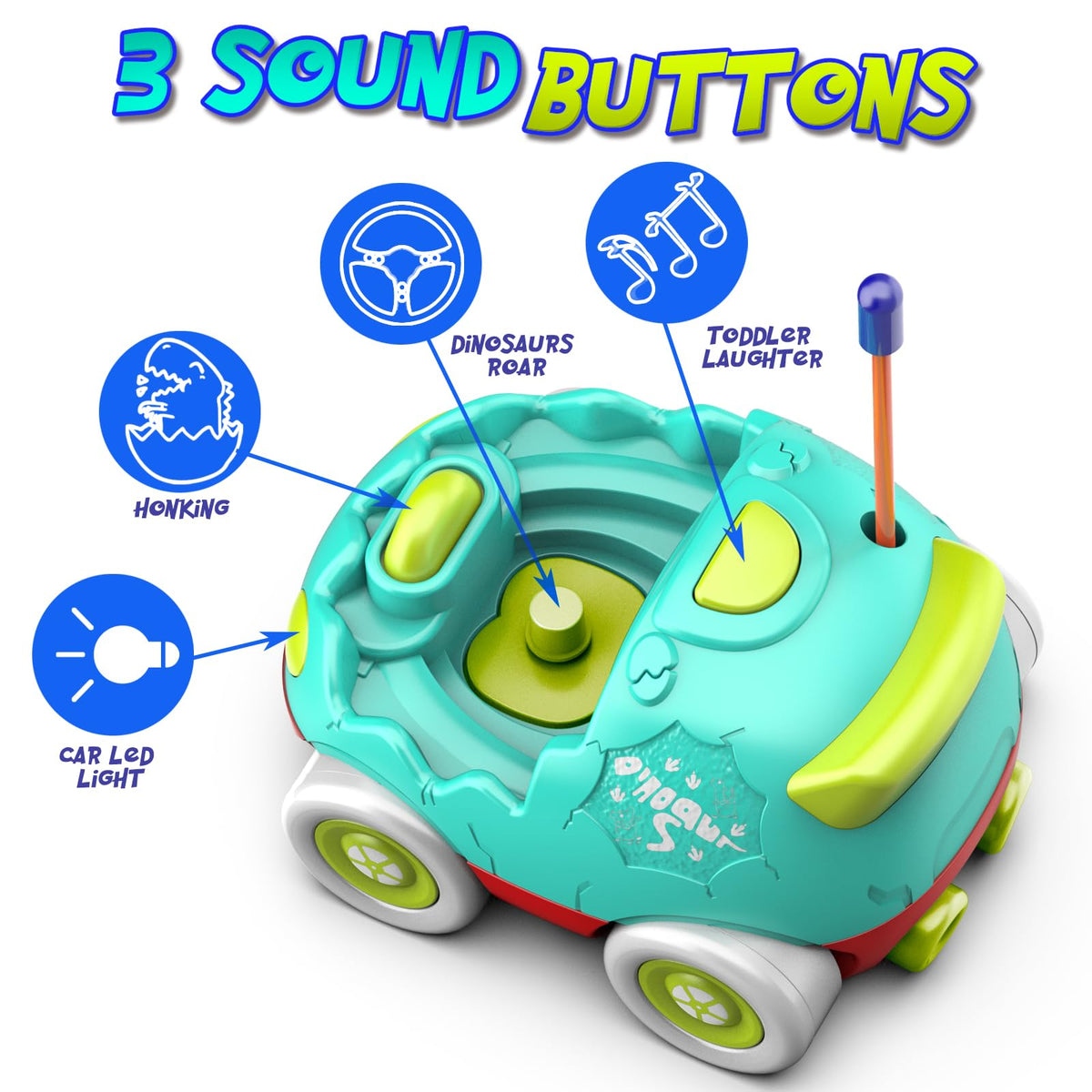 AeroQuest double-pack remote controls offer simple buttons for easy learning.