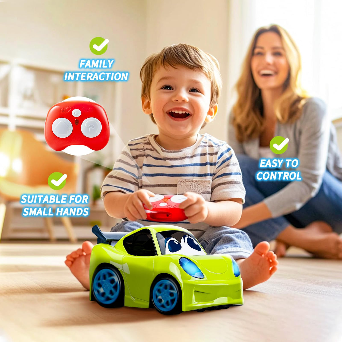 AeroQuest easy-grip controller supports small hands for simple, intuitive play.