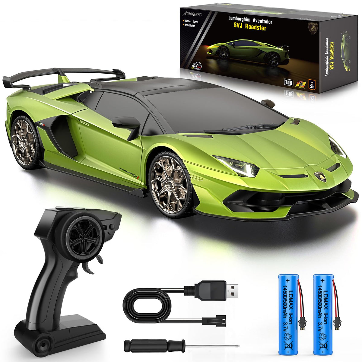 AEROQUEST Lamborghini RC Car 1:16 scale showcasing licensed design for immersive racing