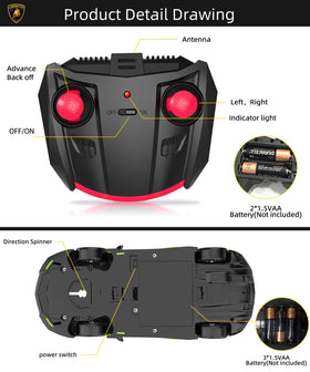 Battery compartment and screwdriver included for easy setup.
