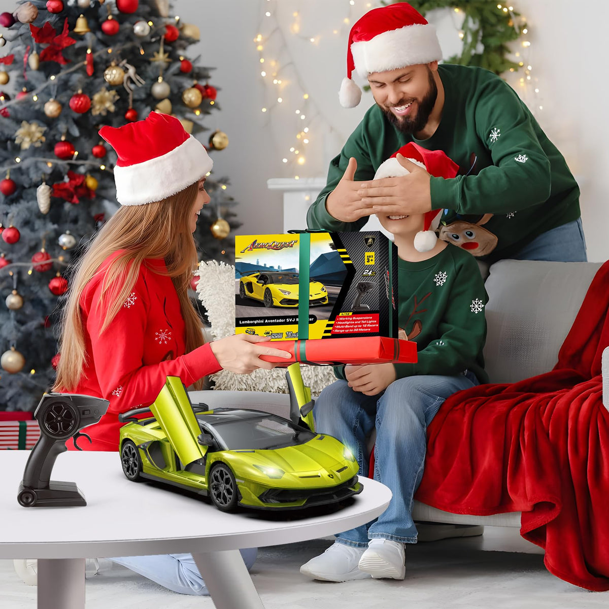 AEROQUEST Lamborghini RC Car dual batteries extend playtime and recharges