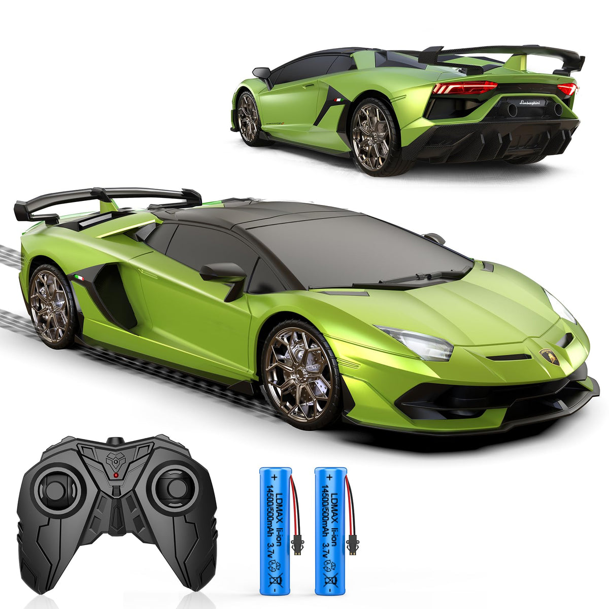 AEROQUEST Lamborghini RC car front view with official license and sporty styling.