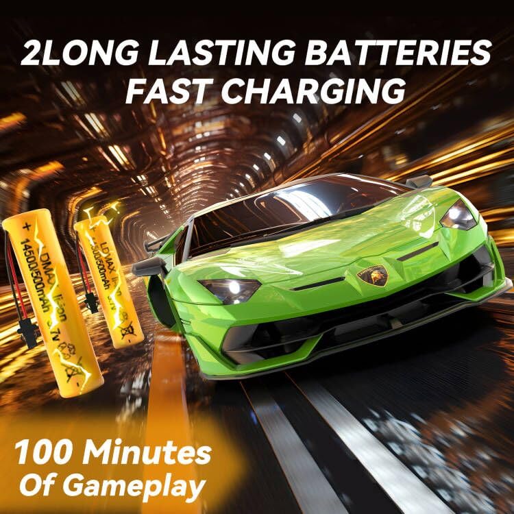 AEROQUEST Lamborghini RC car tires emphasize grip with wear-resistant rubber.