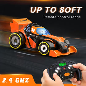 AEROQUEST McLaren F1 RC car front splitter and rear wing in motion
