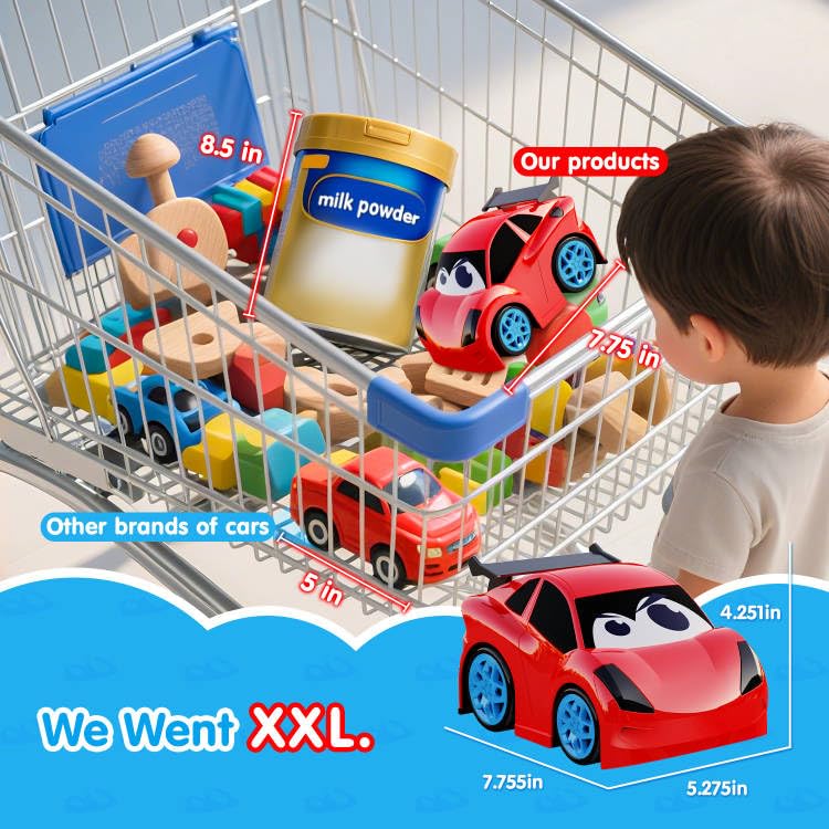 AEROQUEST RC car with easy-grip controller for tiny hands.
