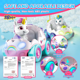 AEROQUEST unicorn RC cars 2-pack inviting shared play with two remotes