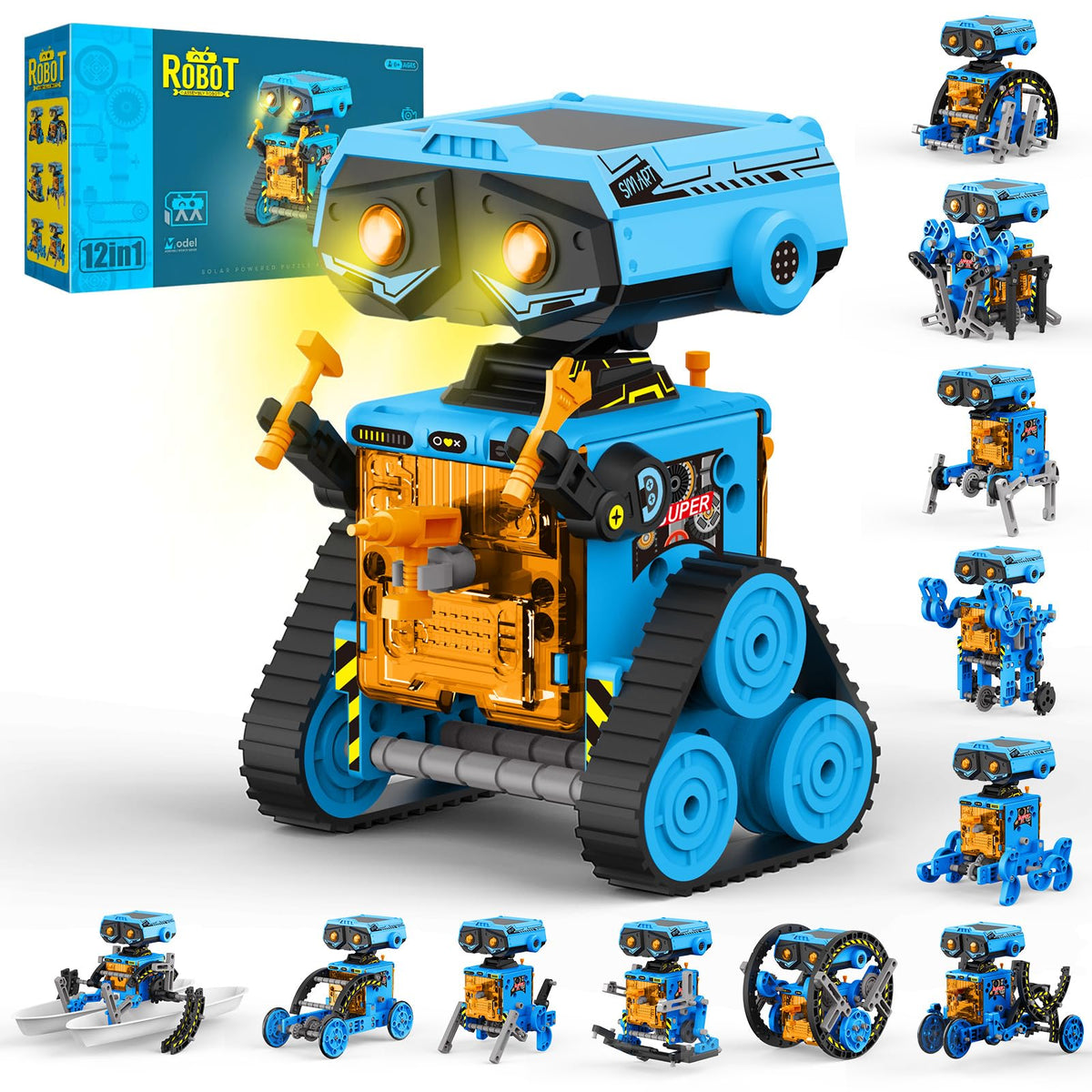 AESGOGO 12-in-1 solar robot kit offers varied builds to spark curiosity.