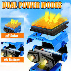 AESGOGO solar-powered robot crawler demonstrates renewable energy outdoors.