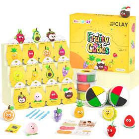 Aestd-ST air dry clay kit with fruit theme boxes for mess-free art projects