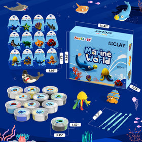 Aestd-ST Ocean Theme Clay Kit includes 4 sculpting tools for precise shaping.