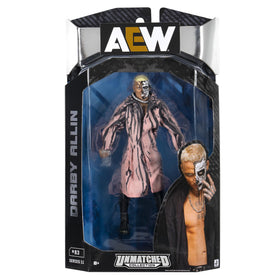 AEW Darby Allin Pink Coat figure front view for collectors and display purposes.