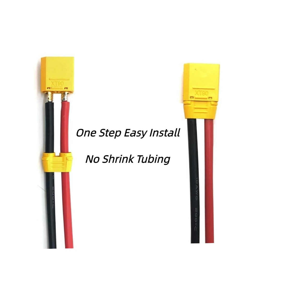 AFDHGS solder point cover cap male XT90 enables clean, reliable plug-in connections