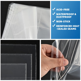 Affisure pages compatible with sports and game cards for storage.